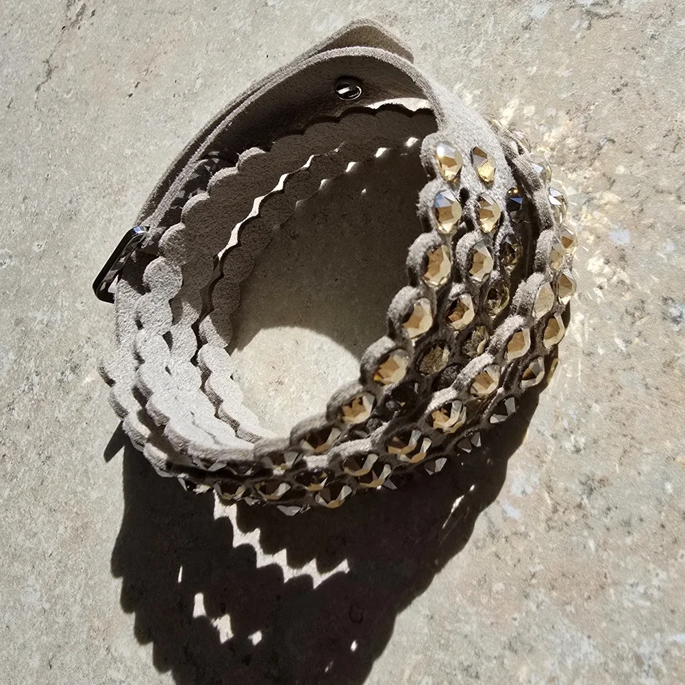 Swarovski Grey Suede Bracelet with Crystal Accents - Picture 3 of 8